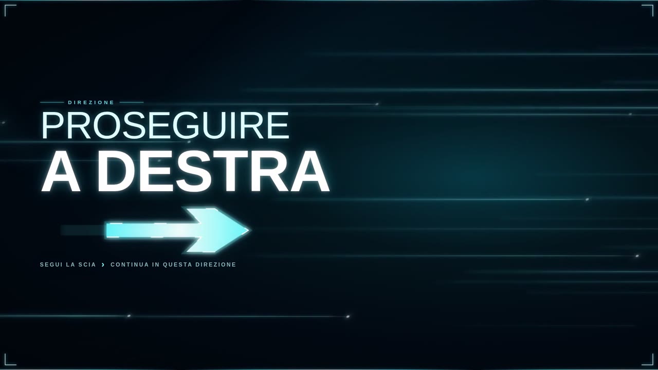 Proseguire a destra — Scie luminose (web_a014)
