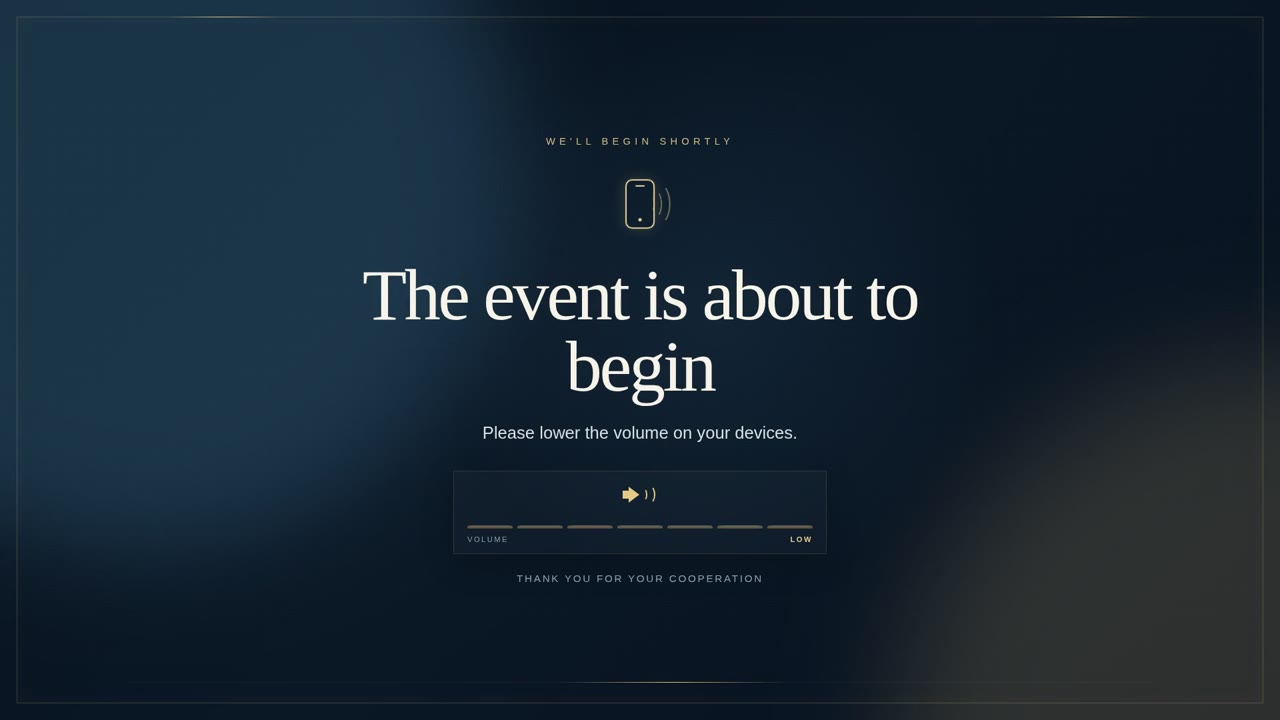 The Event Is About to Begin (business_a016) (Versione Inglese)