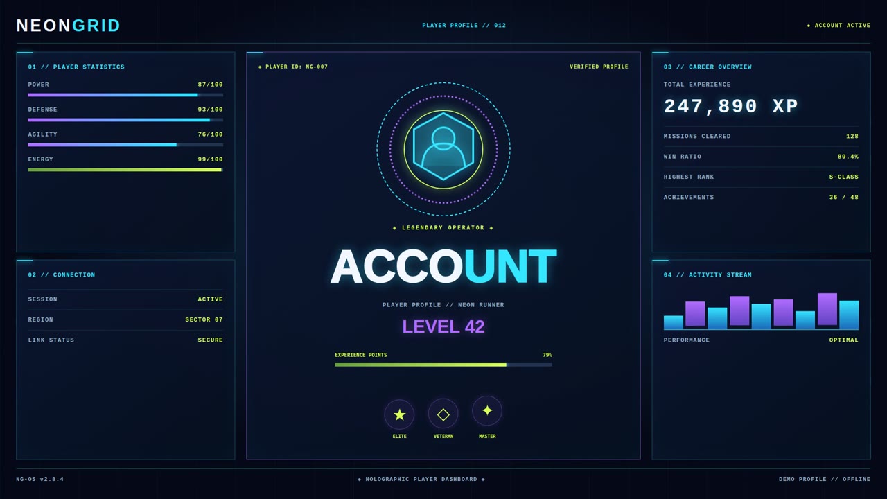 NEON GRID — Account (gaming_a012)