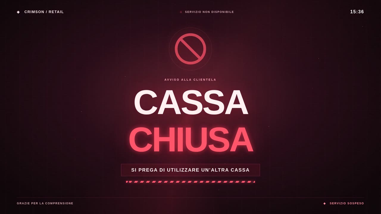Cassa chiusa — Crimson Gate (business_a019)